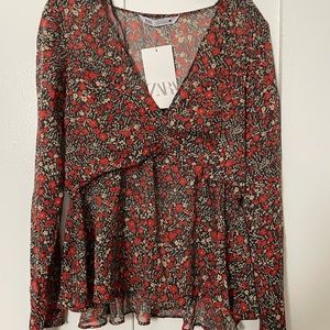 Zara Floral Top